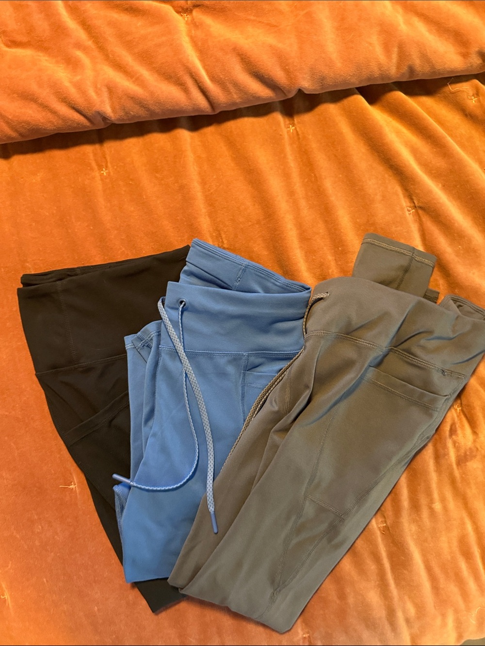 Womens Active Pull-On Bottoms - Black, Blue, Gray
